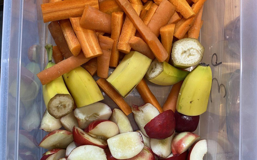 Obst und Gemüsekisten an der Regenbogenschule Satrup